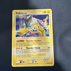 Pokemon Card - Raikou Cracked Ice Secret Wonders 16/132 Holo Rare LP - Image 1