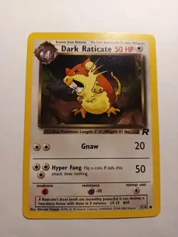 Pokemon Card - 1st Edition Dark Raticate - Team Rocket Set - 51/82 MP - Image 1