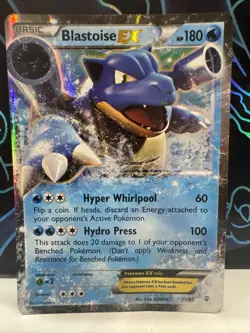 Pokemon Blastoise-EX 17/83 Generations Illustrator Holo Rare Card LP - Image 1