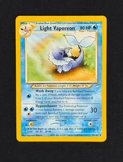 LIGHT VAPOREON (NM) - Neo Destiny 52/105 - Pokemon Trading Card Game - Uncommon - Image 1