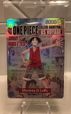 One Piece Promotion Card Sealed Monkey.D.Luffy (College Basketball US Voyage) - Image 1