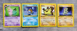 Team Rocket 1st EDITION Pokemon Card 7 Lot LP/NM Dark SlowBro Squirtle Machop + - Image 2