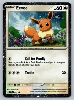 Eevee SVP 043 Black Star Promo Cosmo Holo | Pokemon TCG NM English Card - Image 1