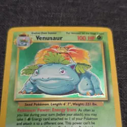 Pokemon Venusaur Base Set 15/102 Holo Rare 100HP 60 Attack 4 Grass Energy - Image 3