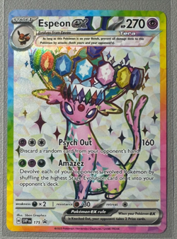 Pokemon Prismatic Evolutions Espeon ex 175 SVP175 Figure Collection Promo 6 - Image 1