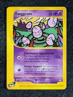 2002 Pokemon EXEGGCUTE #77/147 Aquapolis Common Psychic Vintage English - Image 1
