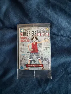 One Piece Monkey D. Luffy US College Basketball Promo Card RUTGERS - Image 1
