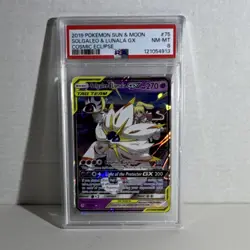 Pokemon Solgaleo & Lunala GX 75/236 Sm-Cosmic Eclipse Holo PSA 8 2019 - Image 1