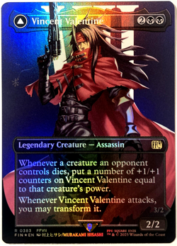 MTG Vincent Valentine (Borderless Foil) Final Fantasy 0383 FVII NM - Image 1