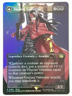Vincent Valentine (Foil Borderless #383) - NM - FIN Final Fantasy 0383 MTG Magic - Image 1