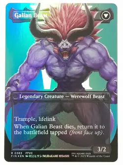 Vincent Valentine (Foil Borderless #383) - NM - FIN Final Fantasy 0383 MTG Magic - Image 2