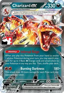NM-Mint Charizard ex - 125/197 - Double Rare Pokemon Prize Pack Series Cards - Image 1