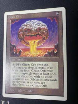 MTG Chaos Orb Unlimited Magic The Gathering Regular Rare Card Heavy Play - Image 1