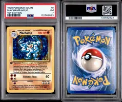 1999 Pokemon Game 8 Machamp - Holo 1st Edition PSA 7 - Image 3
