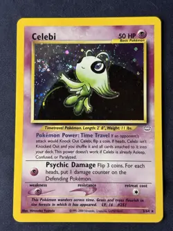 🔥Pokemon TCG Celebi Neo Revelation Holo Rare Card 3/64 Unlimited 🔥 - Image 1