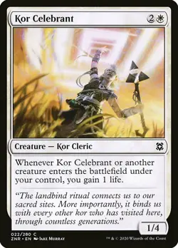 MTG Zendikar Rising C Kor Celebrant #022 PLAYSET x4 4x - Image 1