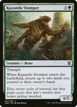 MTG Zendikar Rising C Kazandu Stomper #191 PLAYSET x4 4x - Image 1