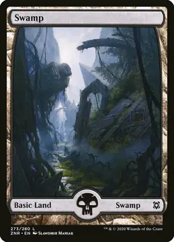 MTG Zendikar Rising FULL ART L Swamp #273 - Image 1