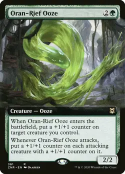 MTG Zendikar Rising EXTENDED ART R Oran-Rief Ooze #361 - Image 1