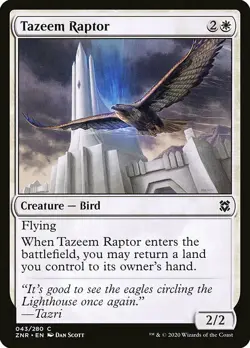 MTG Zendikar Rising C Tazeem Raptor #043 PLAYSET x4 4x - Image 1