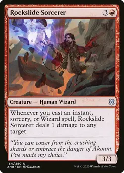 MTG Zendikar Rising U Rockslide Sorcerer #154 PLAYSET x4 4x - Image 1