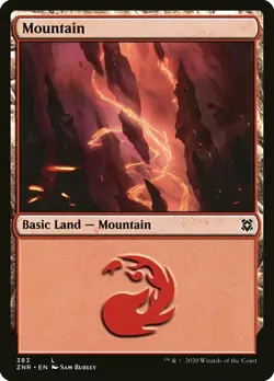 MTG Zendikar Rising L Mountain #383 PLAYSET x4 4x - Image 1