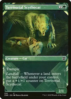 MTG Zendikar Rising SHOWCASE C Territorial Scythecat #310 PLAYSET 4x x4 - Image 1