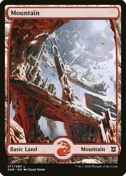 MTG Zendikar Rising *FOIL* L Mountain #277 Full-Art - Image 1