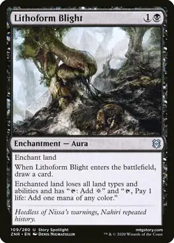 MTG Zendikar Rising *FOIL* U Lithoform Blight #109 - Image 1