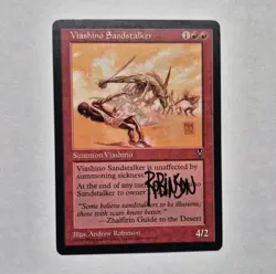 UNPLAYED SIGNED NM MAGIC VIASHINO SANDSTALKER VISIONS MTG ANDREW ROBINSON EDH - Image 1