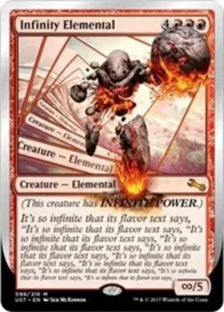 1x Infinity Elemental - Foil Light Play, English Unstable MTG Magic - Image 1