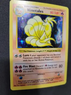 Ninetales 012/102 Base Set (Shadowless) Holo LP+ - Image 4