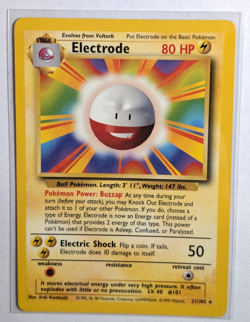 Pokemon: Electrode #21/102 Rare Base Set WOTC 1999 Non-holo Vintage - LP - Image 1