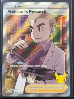 Professor's Research 024/025 (Full Art Oak) Celebrations Near Mint Pokemon - Image 1
