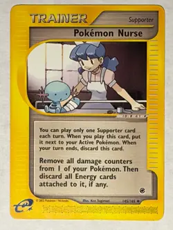 Pokemon Nurse Normal Uncommon Expedition EX 145/165 LP - Image 1
