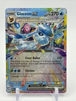 Pokemon TCG Prismatic Evolutions Glaceon EX Double Rare Holo Card 026/131 - Image 1