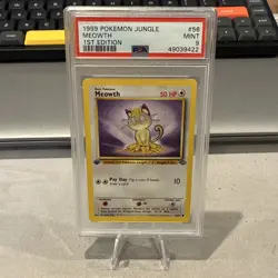 Pokemon 1999 Jungle Meowth 1st Edition PSA 9 #56/64 English - Image 1