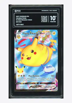 Pokemon PCG 10 PRISTINE Flying Pikachu VMAX Holo 2021 007/025 Celebrations ENG - Image 1