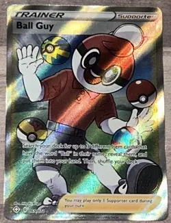 Ball Guy 065/072 Full Art Trainer Shining Fates Pokemon TCG NM/M - Image 1
