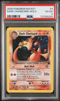 2000 POKEMON ROCKET #4 DARK CHARIZARD-HOLO PSA 4 - Image 1