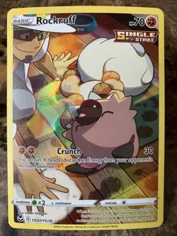 Pokemon TCG Silver Tempest Trainer Gallery Rockruff TG07/TG30 Full Art UR - Image 1