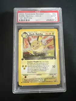 2000 Pokemon Rocket Dark Raichu-Holo 1st Edition PSA 9 - Image 1