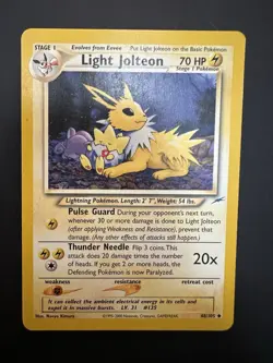 Light Jolteon 48/105 Neo Destiny Pokemon TCG WoTC Vintage Moderately Played - Image 1