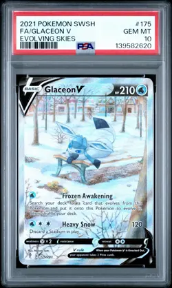 Glaceon 175/203 PSA 10 Gem Mint - Evolving Skies - Pokemon Ultra Rare - Image 1