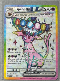 Pokemon Prismatic Evolutions Espeon ex 175 SVP175 Figure Collection Promo 10 - Image 1