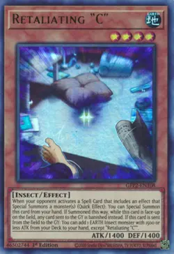 Yugioh! LP Retaliating "C" - GFP2-EN108 - Ultra Rare - 1st Edition Lightly Playe - Image 1