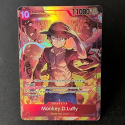 One Piece CCG Bandai Monkey.D.Luffy ST10-006 Treasure Booster Promo Foil English - Image 1