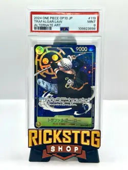 2024 One Piece OP10 JP 119 Trafalgar Law Alternate Arte PSA 9 MINT US SELLER - Image 1