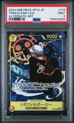 2024 One Piece OP10 JP 119 Trafalgar Law Alternate Arte PSA 9 MINT US SELLER - Image 2