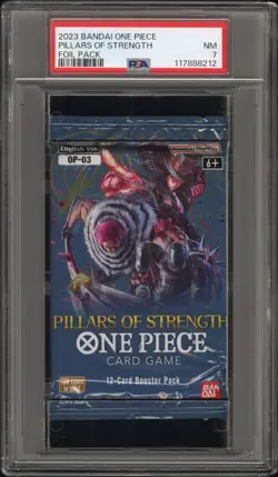 2023 Bandai One Piece Pillars of Strength OP-03 Booster Pack PSA 7 Near Mint - Image 1